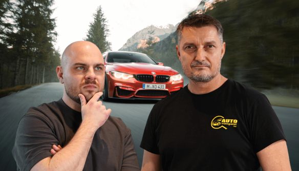 Lőcsei Dániel, a Használtautó.hu brand managere, és Varga Tibor, az Autóvizsgálat.hu alapítója.